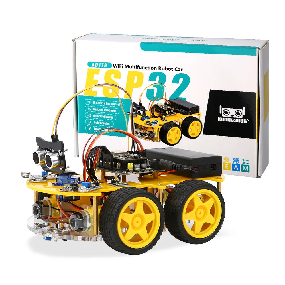 Kit 4WD Smart Robot Car Kit ESP32 para Arduino - Adios Wifi