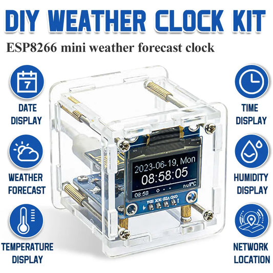 ¡Construye tu Propio Reloj Digital y Estación Meteorológica! 🌤️🔧 - Adios Wifi