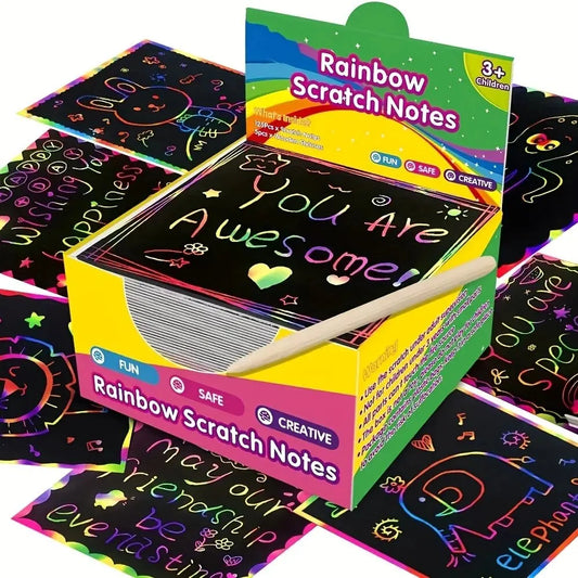 🎨 Set de 100 Tarjetas para Raspar – Arte Creativo y Diversión Interactiva 🖌️ - Adios Wifi